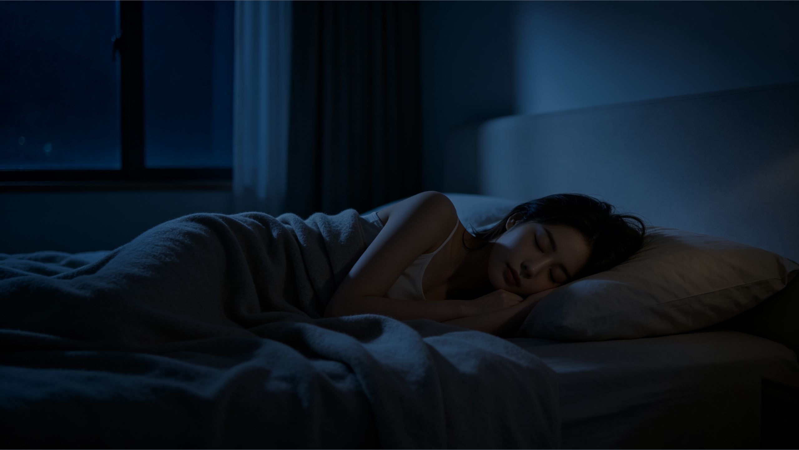 暗光卧室场景与太似睡眠仪_多维助眠睡眠环境_负氧离子睡眠仪