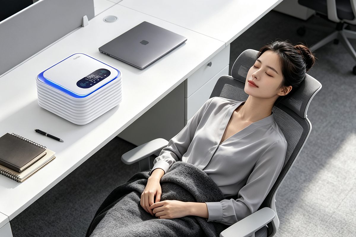 办公小憩场景_太似睡眠仪办公使用_负氧离子