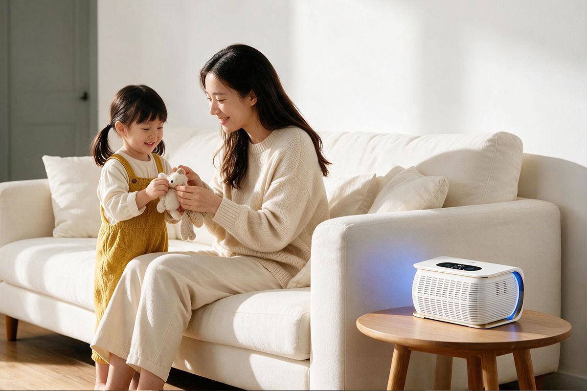 母婴房间场景_太似Z5睡眠仪侧面广角送风_多维助眠
